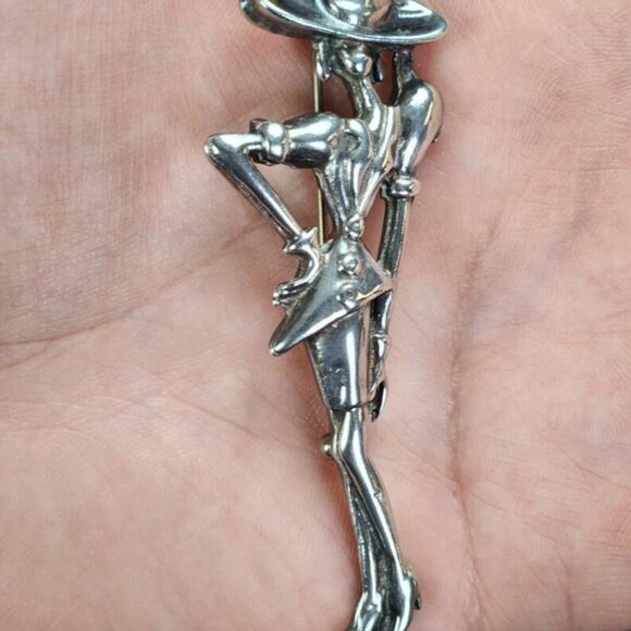 Vintage fashion Lady silver lapel pin Brooch - Picture 6 of 6